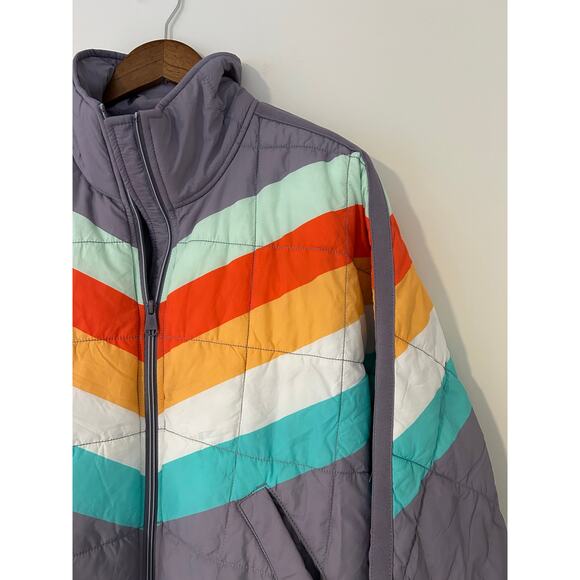 NWT $228 Free People Movement Pippa Packable Puffer Jacket Steel Peach Combo S - Picture 6 of 12